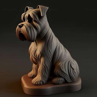 3D model Zwergschnauzer dog (STL)